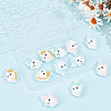 12Pcs 4 Colors Unicorn Silicone Focal Beads SIL-GO0001-26-5