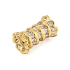 Rack Plating Brass Micro Pave Cubic Zirconia Beads KK-F876-30G-2