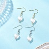 2 Pairs 304 Stainless Steel Plastic Pearl Dangle Earrings EJEW-JE06658-2