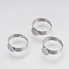 Tarnish Resistant Adjustable 304 Stainless Steel Pad Ring Settings LS-X-STAS-I088-I-01P-1