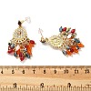Bohemia Style Alloy Acrylic Tassel Dangle Stud Earrings for Women LS-EJEW-G435-01G-3