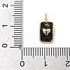 Brass Enamel Charms KK-B155-15G-01-3