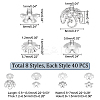 320pcs 8 Style 304 Stainless Steel Bead Caps STAS-PH0004-46-2
