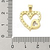 Rack Plating Brass Micro Pave Cubic Zirconia Pendants KK-Z074-48G-3
