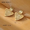 304 Stainless Steel Triangle Stud Earrings for Women WGC8486-01-1