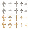 18Pcs 9 Styles Alloy with Crystal Rhinestone Pendants ALRI-TA0001-34-3