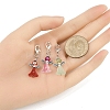 8Pcs Alloy & Glass Angel Pendant Decoratons HJEW-JM04207-02-3