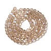Electroplate Transparent Glass Beads Strands EGLA-A035-T6mm-L22-2