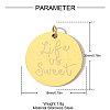 304 Stainless Steel Pendants STAS-OY010-67G-2