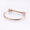 Ion Plating(IP) 304 Stainless Steel Bangles LS-BJEW-P222-14RG-3
