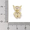 Brass Pave Clear Cubic Zirconia Pendants KK-Z061-18G-01-3