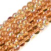 Electroplate Transparent Glass Beads Strands EGLA-Q132-4MM-A08-1