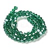 Transparent Electroplate Glass Beads Strands EGLA-A039-T6mm-B10-2
