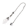 Natural Quartz Crystal Rhombus Faceted Poined Dowsing Pendulums G-Q184-05G-AS-3