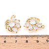 Brass Pave Clear Cubic Zirconia Pendants KK-T077-38G-3