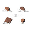 Coconut Brown Wood Stud Earring Findings EJEW-TA0010-06P-30