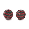 Stripe Pattern Polymer Clay Rhinestone Beads CLAY-NH0001-01-2