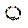 Wood and Glass Beaded Bracelets FS-WG04B26-02-1