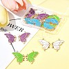 8 Pairs 4 Colors Alloy Enamel Pendants ENAM-FS0002-49-9