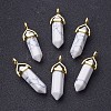 Synthetic Howlite Double Terminated Pointed Pendants G-G902-C01-3