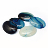 Oval Dyed Natural Striped Agate/Banded Agate Cabochons G-R349-30x40-11-1