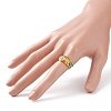 Glass Braided Vortex Finger Ring RJEW-TA00046-02-3