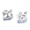 Eco-Friendly Brass Charms KK-P155-34P-02-NR-2