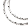 Tarnish Resistant 304 Stainless Steel Boston Chain Necklaces STAS-O053-15P-3