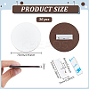 30Pcs Flat Round Wooden Heat Transfer Business Card Badge AJEW-BC0009-15-2