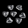 Transparent Glass Heart Cabochons GGLA-R021-16mm-4