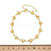 Brass Micro Pave Clear Cubic Zirconia Link Chain Bracelets for Women BJEW-A090-10B-G-5