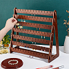 7-Tier Trapezoid Wood Earrings Organizer Holder Displays RDIS-WH0015-05-3