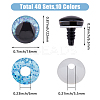 40 Sets 10 Colors Plastic Doll Craft Eyes DIY-FH0006-70-2