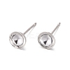 925 Sterling Silver Ear Stud Findings STER-K167-043D-S-1