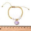 Brass Micro Pave Cubic Zirconia Charm Bracelets BJEW-P358-02G-6