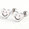 Tarnish Resistant 201 Stainless Steel Barbell Cartilage Earrings EJEW-R147-25-1
