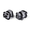 Natural Obsidian Panda Display Decorations G-T144-81A-3