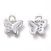 Brass Micro Pave Clear Cubic Zirconia Pendants KK-P188-Q01-P-2