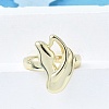Brass Cuff Rings for Women RJEW-G347-16G-2