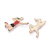 Alloy & Enamel Pendants ENAM-T021-48G-2