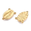Ion Plating(IP) 201 Stainless Steel Rosary Center Connector Charms STAS-T064-46G-1
