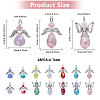 28Pcs 14 Style Electroplate Glass Pendants FIND-CA0007-83-2