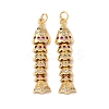 Brass Micro Pave Cubic Zirconia Pendants KK-C143-41C-G-1
