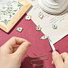 6Pcs 6 Styles Brass Micro Pave Clear Cubic Zirconia & Natural Shell Evil Eye Links Connector Charms KK-CJ0003-44-5