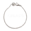 Rack Plating Iron Hollow Ball Brass Cable Chain Bracelets for Women BJEW-P325-04G-1