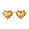 Heart 304 Stainless Steel Micro Pave Clear Cubic Zirconia Stud Earrings EJEW-V016-01G-02-4