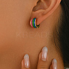 201 Stainless Steel Stripe Hoop Earrings IH2588-3-1