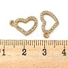 Rack Plating Brass Micro Pave Clear Cubic Zirconia Charms KK-Z045-14G-3