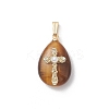 Natural Green Aventurine & Amethyst & Dyed Quartz & Brecciated Jasper & Tiger Eye Pendants PALLOY-JF04842-3