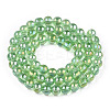Electroplate Transparent Glass Beads Strands GLAA-T032-T4mm-AB15-5